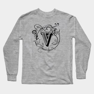 Letter V Long Sleeve T-Shirt